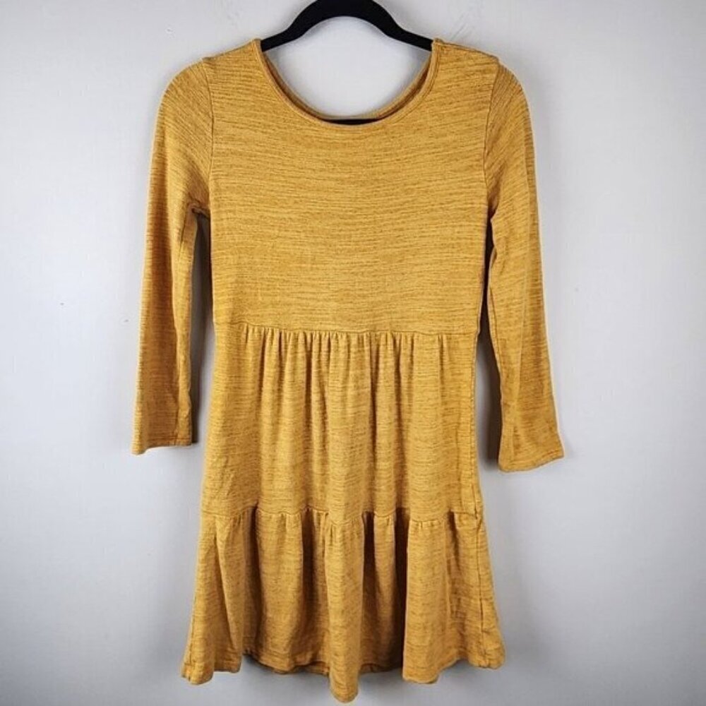 Old Navy long sleeve dress size XL 14-16 teen girls Mustard color fall
